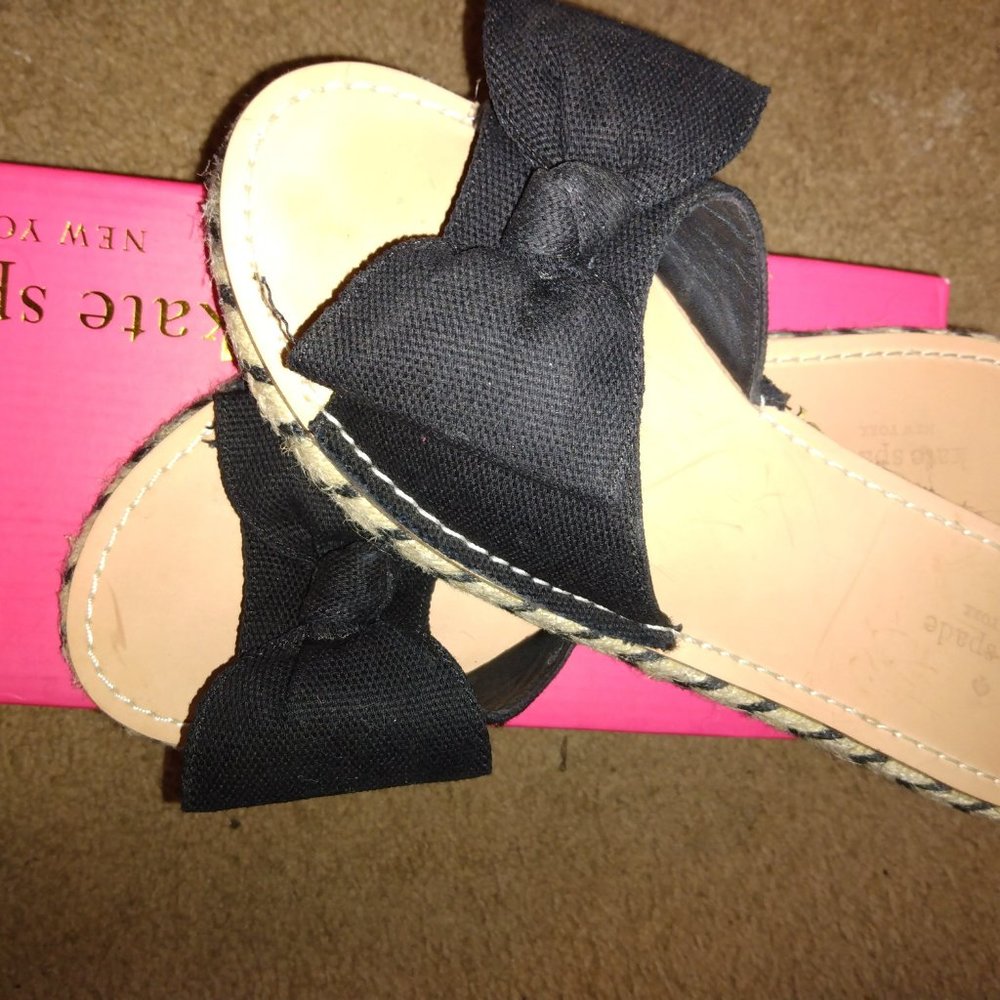 Black Canvas Kate Spade sandals